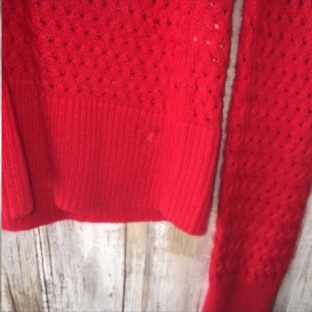 American Eagle Red Sweater Blouse - Picture 2 of 5